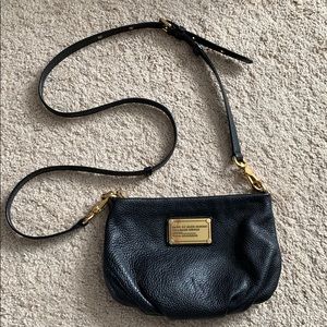 Marc Jacobs black leather crossbody bag